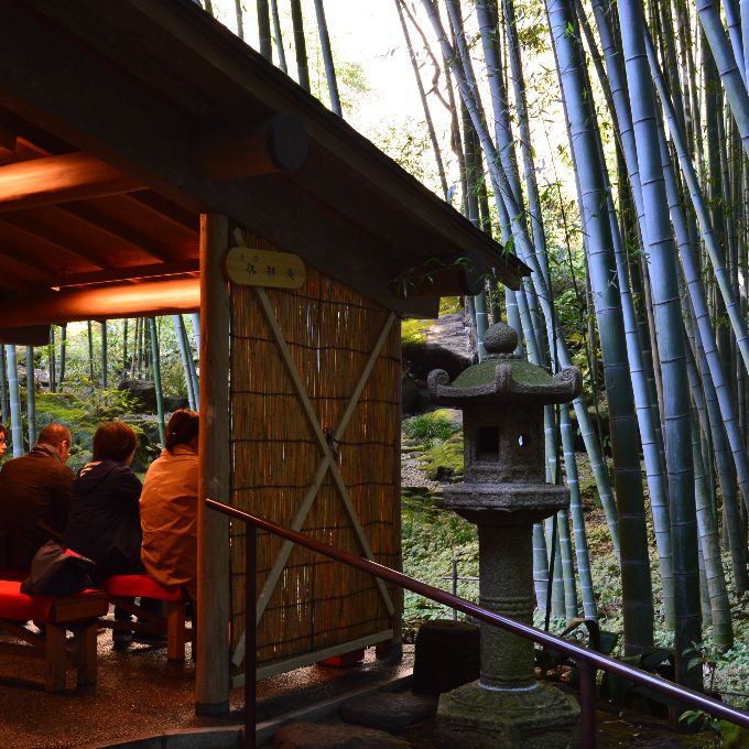 鎌倉 報国寺の竹林にある抹茶を楽しめる休耕庵