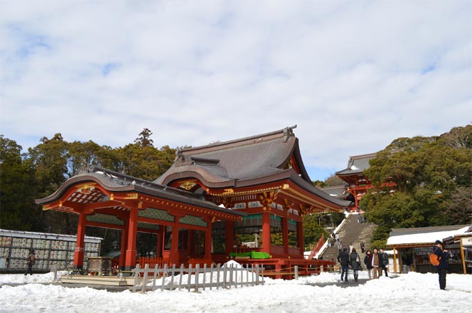 鎌倉 雪の鶴岡八幡宮